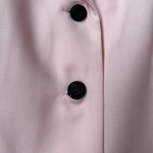 Vintage Blazer Pink and Black Jacket Medium 90s 50s Unique Bows Maximalist - Picture 12 of 12